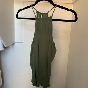 Super cute open army green tank top!